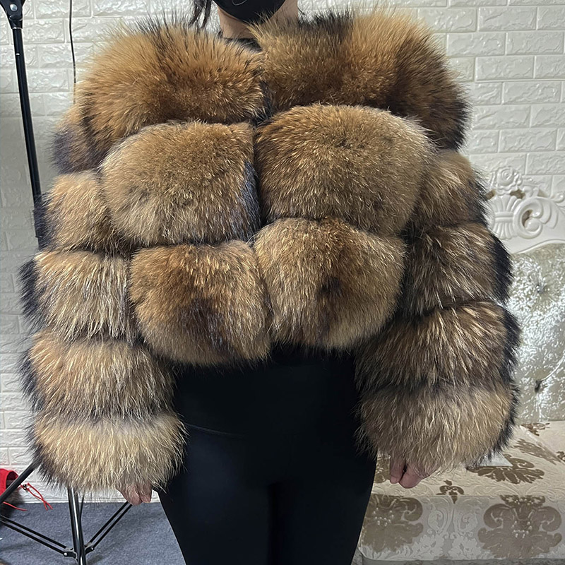 Winter Clothing Plus Size - Plus Größe Tops Braun Pelz Maomaokong