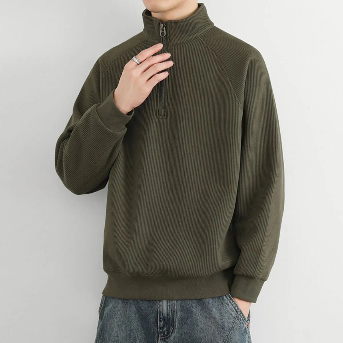 Winter Clothing Colors 2026 - 2026 Neuer Herren Grüner Pullover Koreanischer
