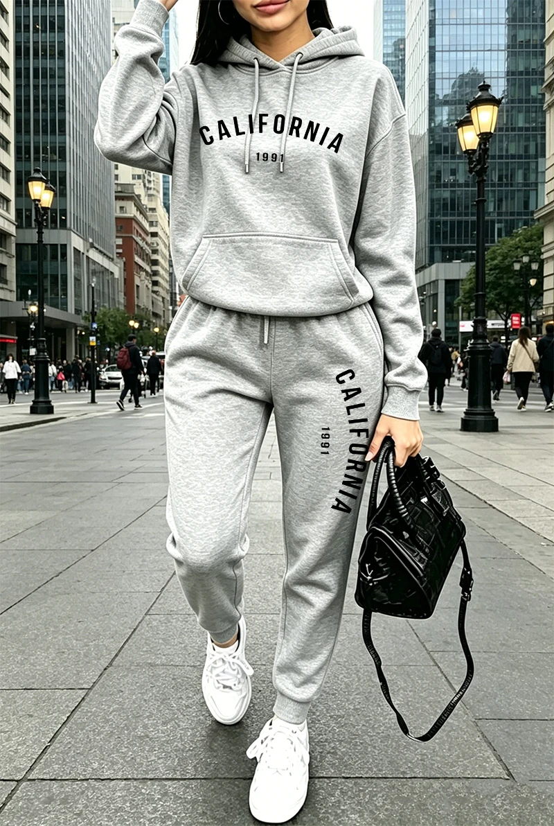 Winter Clothing Women'S - Heiße Angebote: Damen-Trainingsanzug mit Print, lässiger
