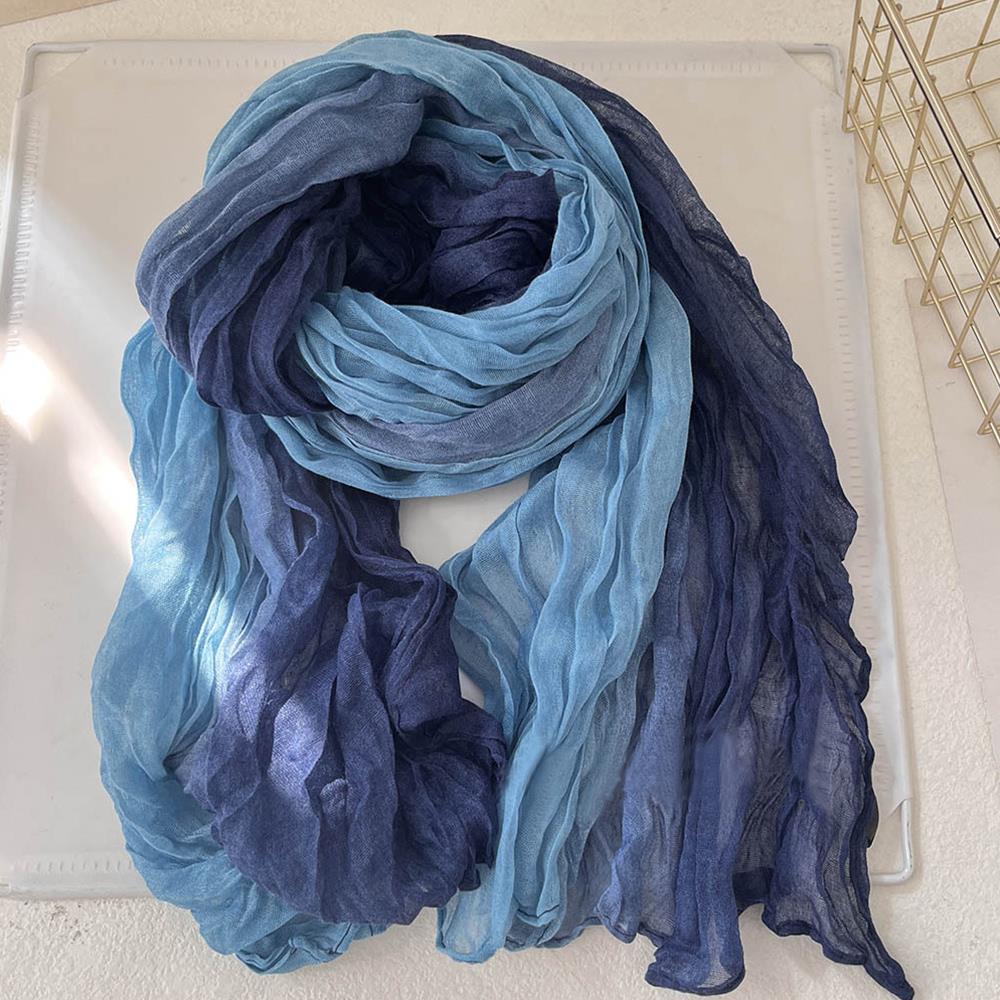 Winter Clothing Women'S - Schal aus Baumwolle und Leinen, Farbverlauf