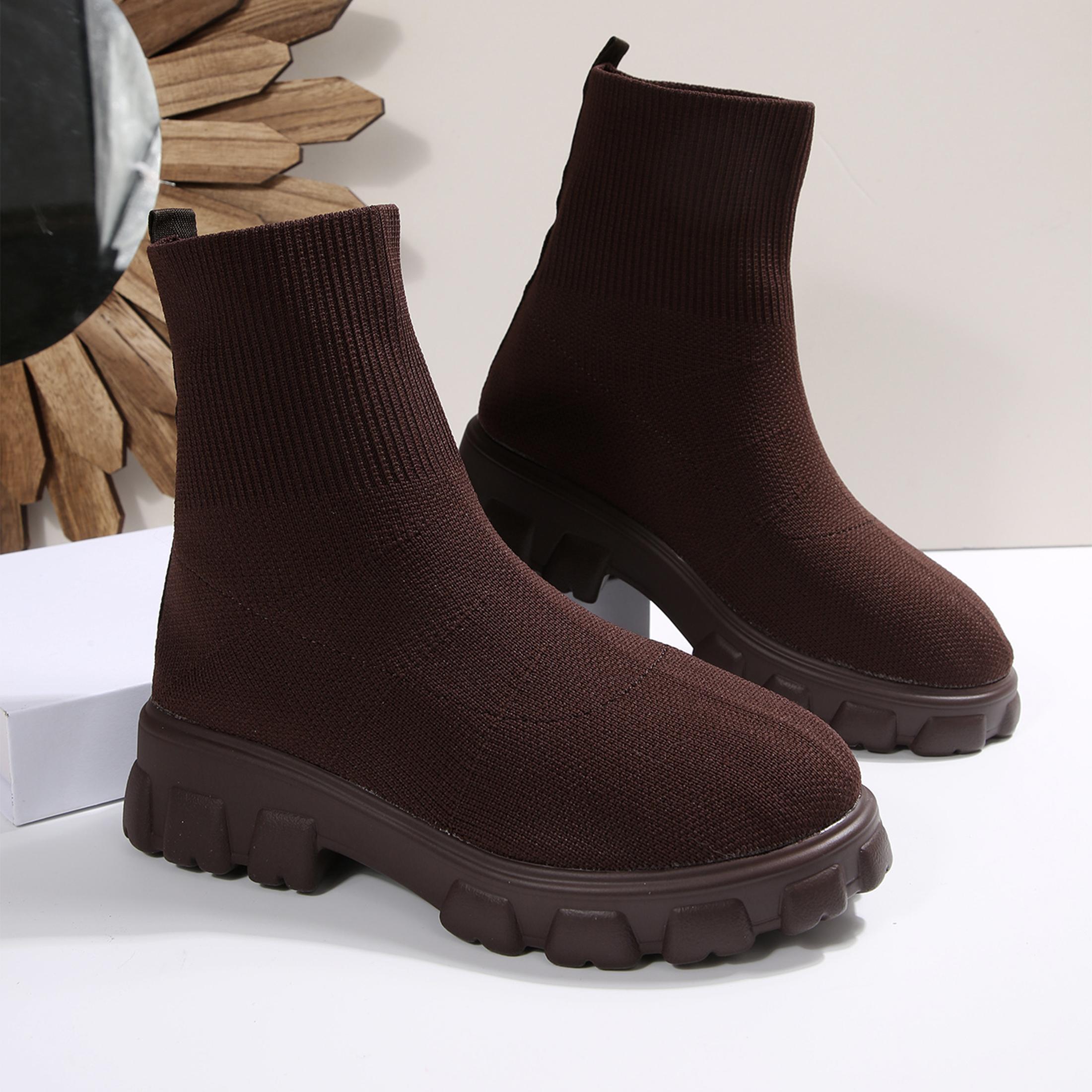 Winter Clothing Women'S - Knöchelstiefel für Damen, bequeme runde Zehenpartie,