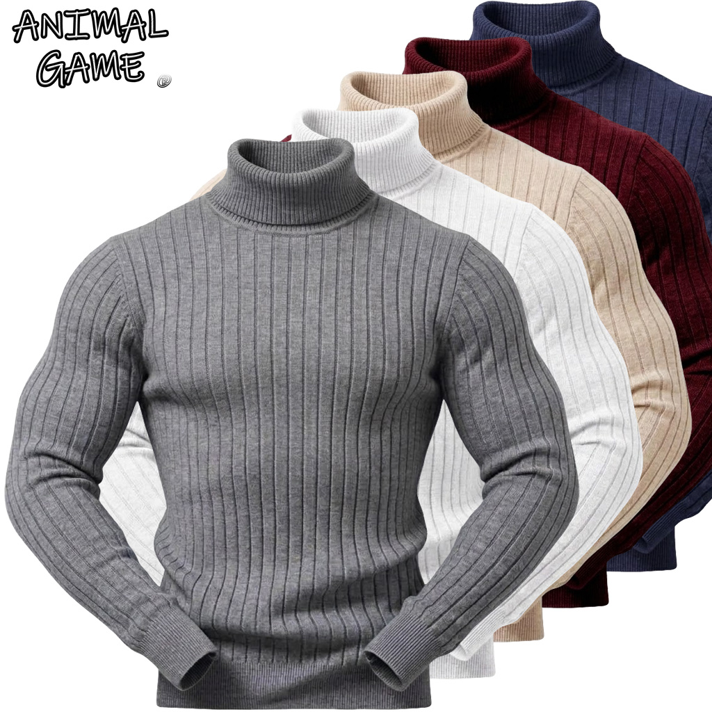 Winter Clothing Game - Neuer Herren Slim Fit Rollkragenpullover Langarm