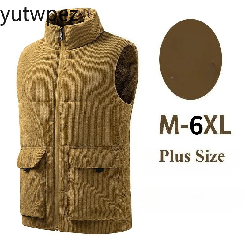 Winter Clothing Plus Size - Outdoor-Wanderweste aus Wolle für Herren, Wattierte