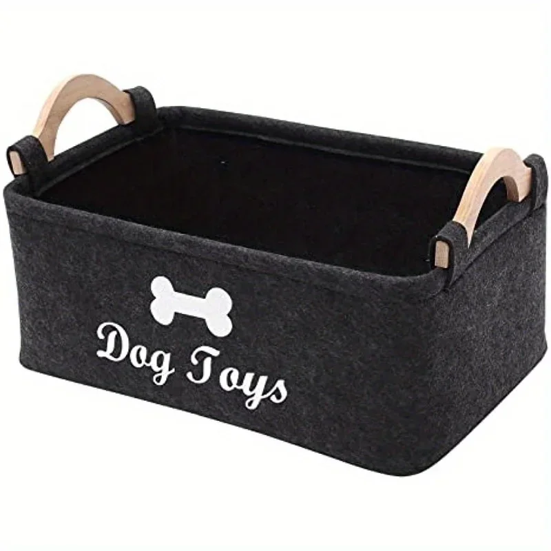 Winter Clothing Organizer - Filz-Spielzeugkiste für Haustiere, Hunde-Spielzeugkiste, Aufbewahrungskorb-Box –