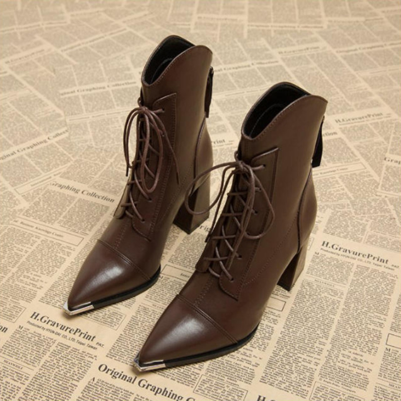 Frauen Stiefeletten Mode Spitz – Winter Clothing Women'S Bewertung und Preis